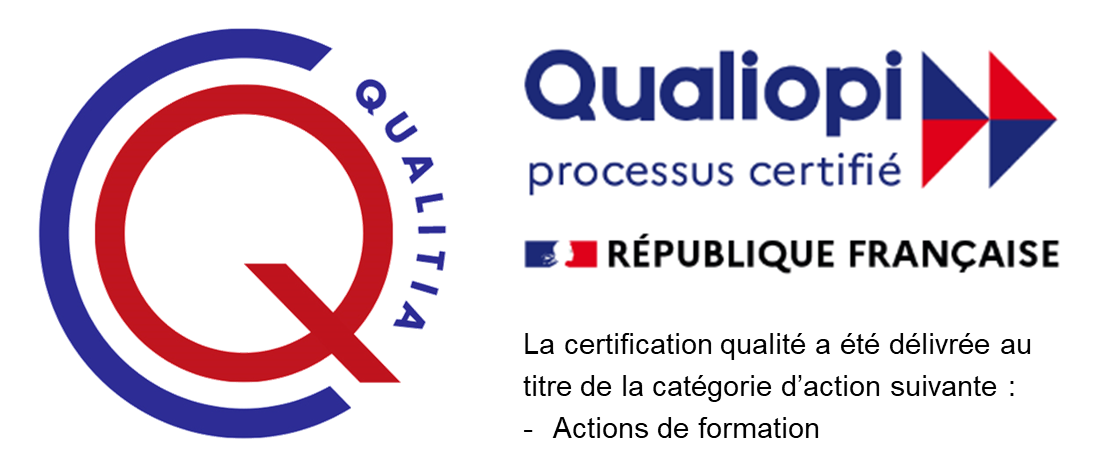 Qualiopi, processus certifié République Française - la certification qualité a été délivrée au titre des actions de formation